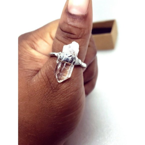 Quartz crystal Ring handmade size 10 - Picture 11 of 12